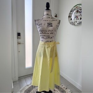 - STOCKHOLM ATELIER & Other Stories yellow hand tied maxi skirt
